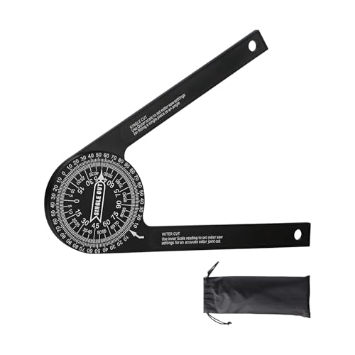 Aluminum Miter Saw Protractorangle finder 7-Inch Rust Proof Angle Finder Featuring Precision Laser Engraved Scales (LX-230)for Carpenters Plumbers and All Building Trades