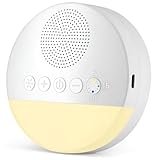 BE PLACE Aparelho de Som com Ruído Branco, 20 Sons Relaxantes, Luz Noturna, Timer com 3 Modos, Carregamento USB-C, Ideal para Bebês e Crianças
