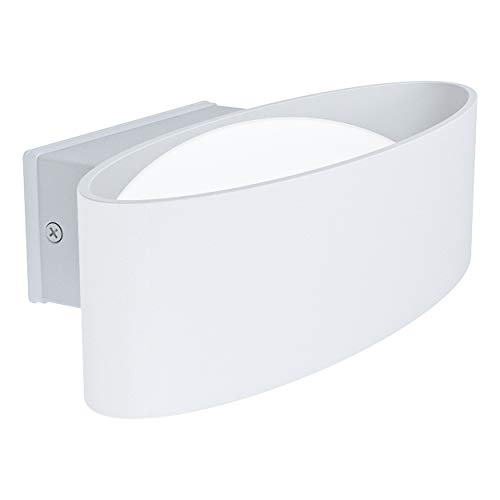 Eglo LED Outdoor wall lamp Chinoa, 1 Flame Outdoor lamp, Outside wall Light Made of White Metal and Transparent Plastic
