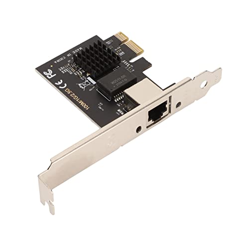 Carte Réseau Ethernet 2,5 G, PCIEx1 RTL8125B Adaptateur Réseau PCI Express Gigabit Ethernet à Port Cuivre Unique 2,5 G pour Serveurs de Bureau