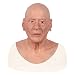 JHKGY Testa di Uomo Realistica in Silicone,Copricapo Completo per Viso Maschile Occidentale,Old Man Silicone,Copricapo Completo per Crossdresser Cosplay Costume di Halloween,Lvory