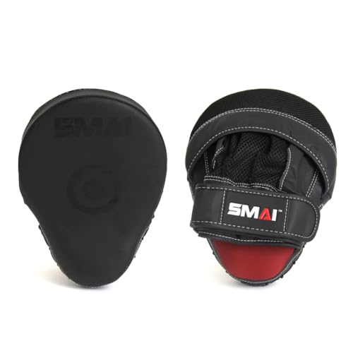 SMAI Elite85 Focus Boxing Mitts - Curved Gloves for MMA Punching Training and Sparring