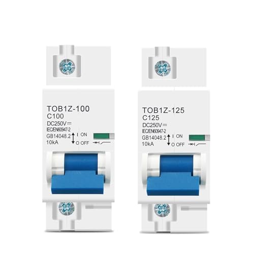Disyuntor MCB 1P CC 250V 80A para sistema fotovoltaico con curva C