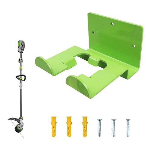 Seaiyomg Wall Mount Power Tool Organizer Garage Storage Rack for EGO Lawn Mower Weed Eater & Trimmer Heavy Duty Wall Mounted Tool Hanger for Lawn Care Tools