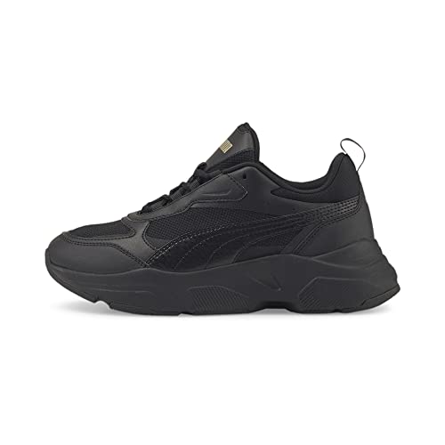 Chiusura con lacci PUMA Cassia, Scarpe Da Ginnastica Donna, Puma Black Puma Black Puma Team Gold, 40.5 EU