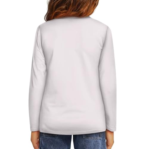 Girls Long Sleeve Shirt Crewneck Cute Graphic Tops for Kids Casual 3-16 Years Old4