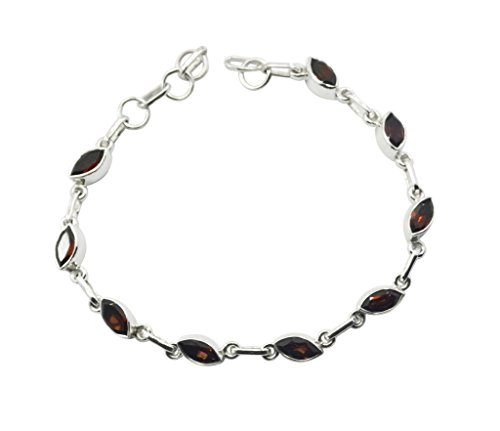 Bracelet Grenat Argent 925 anti-ternissement, fini les bijoux fragiles avec Gcb294