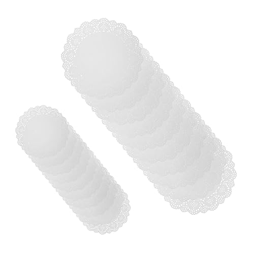 Ciieeo Lot De 200 Feuilles De Papier Rond En Dentelle Pour Napperons Décoration De Gâteaux Qualité Alimentaire