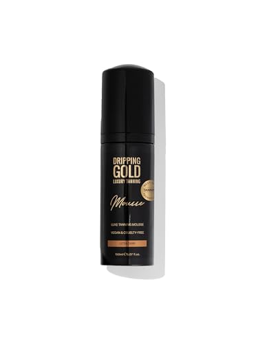 Dripping Gold Luxury Self-Tanning Mousse, Ultra Dark, Vegan Formula with Hyaluronic Acid, 150ml