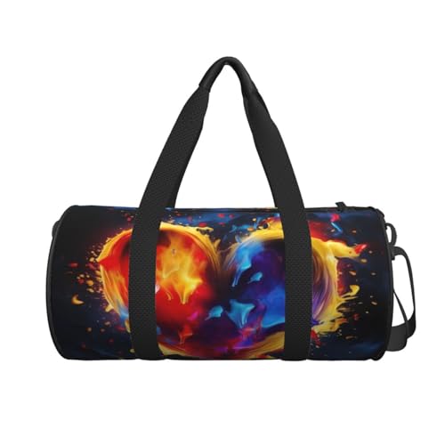 colorful heart printed Travel Bag Casual luggage bag2