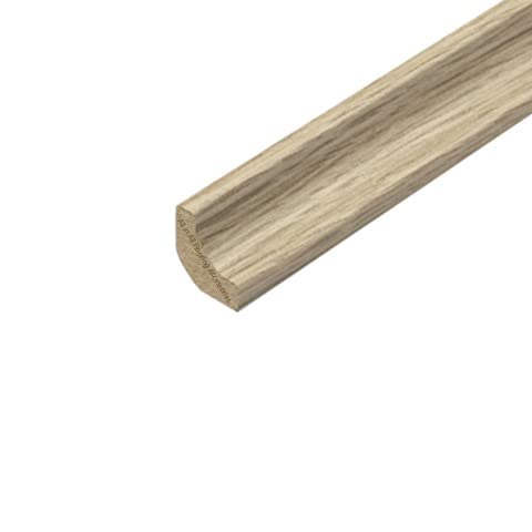 eXtreme Laminate Scotia Beading - 1.2m x 5 Lengths Floor Edging Strip - Durable, Long-Lasting, and Versatile Floor Beading, White Varnished Oak