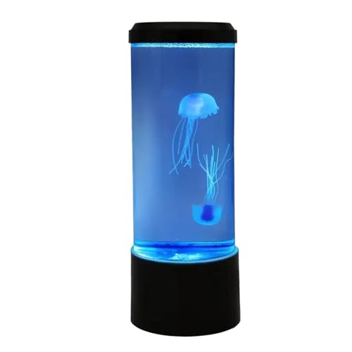 Lampe lumineuse - Lampwe méduse de 8,58 pouces, veilleuse d'aquarium durable, veilleuse LED USB 7 lames méduses à changement de couleur | Petite lampe...