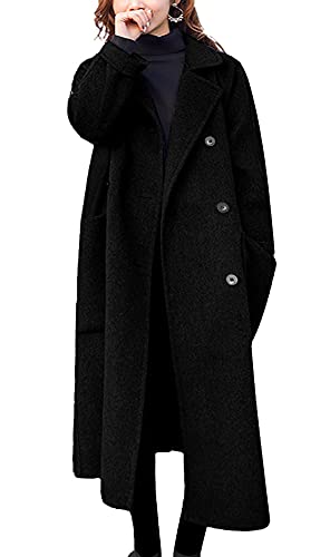 週末限定値下げ　WIRROW Double Breasted Over Coat Amazon.com: chouyatou Women's Slouchy Drop Shoulder Double