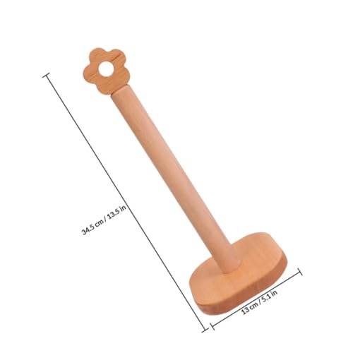 Porta pañuelos OUNONA vertical de madera maciza para ahorrar espacio en la cocina 3
