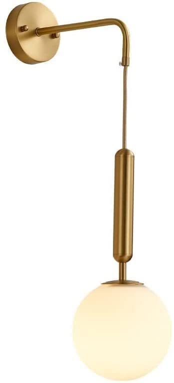 Luz de Salón LED WQHPLMD de vidrio y cobre estilo Art Nouveau para decoración sofisticada
