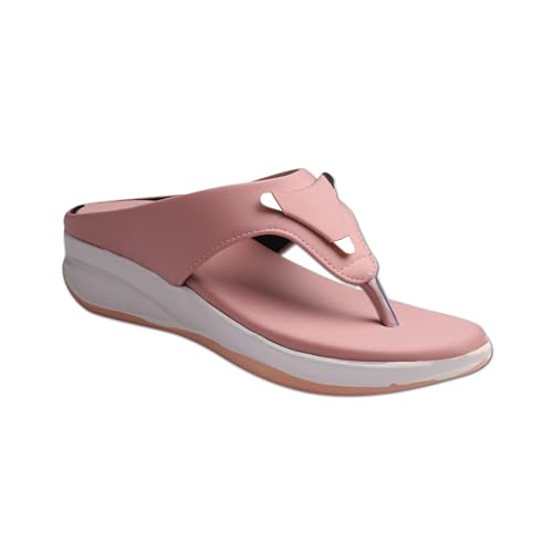 Image of ORTHO CLUB Orthopedic Women's Slippers | Brown Soft Comfort Slip-On Sandal for Heel Pain Relief | Anti-Skid Sole | Lightweight Flip-Flop