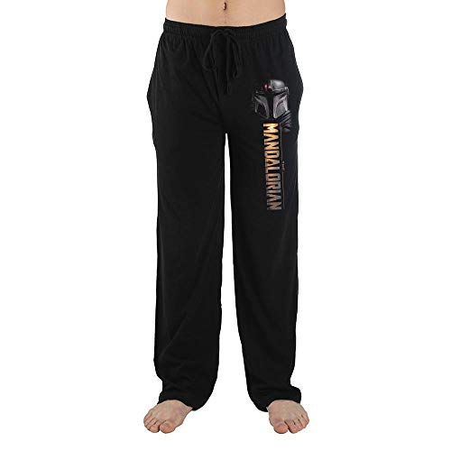 Men's Black Star Wars Mandalorian TV Series Sleep Pajama Pants