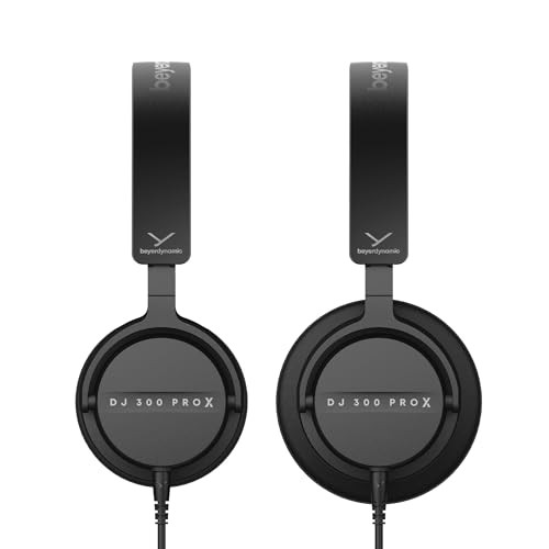Image of beyerdynamic DJ 300 PRO X Professional DJ Headphones 2-in-1 On-Ear & Over-Ear Ear Cups Included. 45mm Driver, Foldable, Detachable 4.9 Ft Cable, 1 /8 inch Jack w 1 /4 inch Adapter, Black