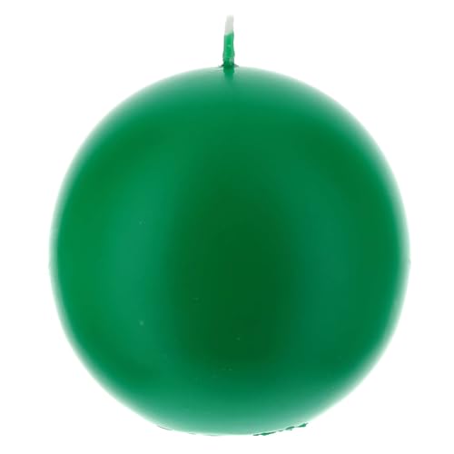 Altar Candle, Ball-Shaped, Opaque Green, 10 cm
