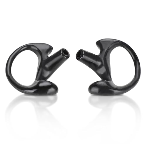 Agatige 1 Paire D'embouts d'oreille pour Tube Acoustique Radio Bidirectionnel/écouteur à Tube de Bobine Remplacement Embout en Silicone Souple pour Plupart des Kits Audio à Tube de Bobine (M)
