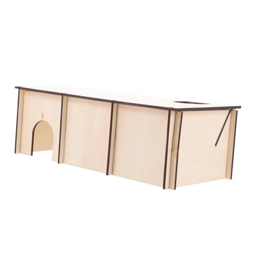 Sosoport 1Pc Wooden Hamster Nest Multi Functional Pet House for Animals Warm Cool Sleeping Environment Durable Natural Design for Hamsters Rabbits More