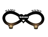 In 7 verschiedenen MDF Holzfarben verfügbar - Herz - Unendlichkeitszeichen - Namen & Datum - Lasergravur - Geschenke - LOVE