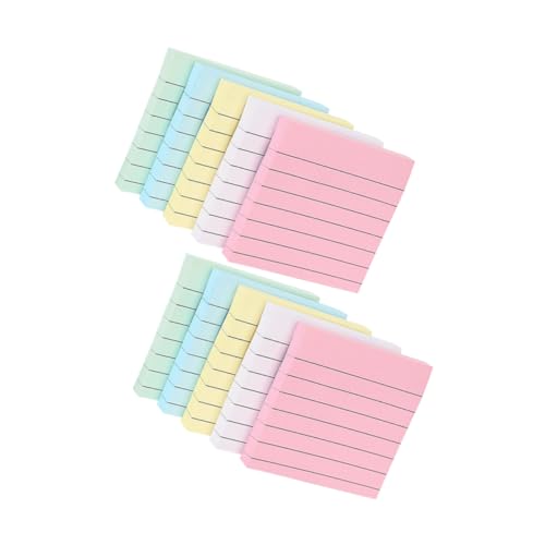 LOORGVEL 10個 セルフ粘着メッノートパッド 厚手紙質で破れにくい 便利な再貼付可能プ オフィス 学校 家用多用途付箋 メモやスケジュール管理