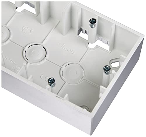 Simon Db B 0 Electric Box Double Surface Abs Alum Simon15, Thermoplastic, White - Image 2