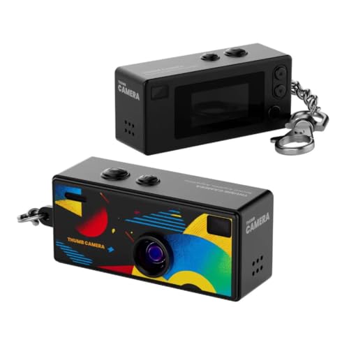 Mini cámara llavero retro 1080P HD con flash y foco automático miniatura 1