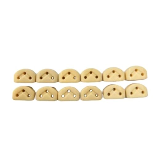 12 bridas de plástico para guitarra, cuentas de puente de 3 agujeros, para guitarras clásicas, guía de cuerdas
