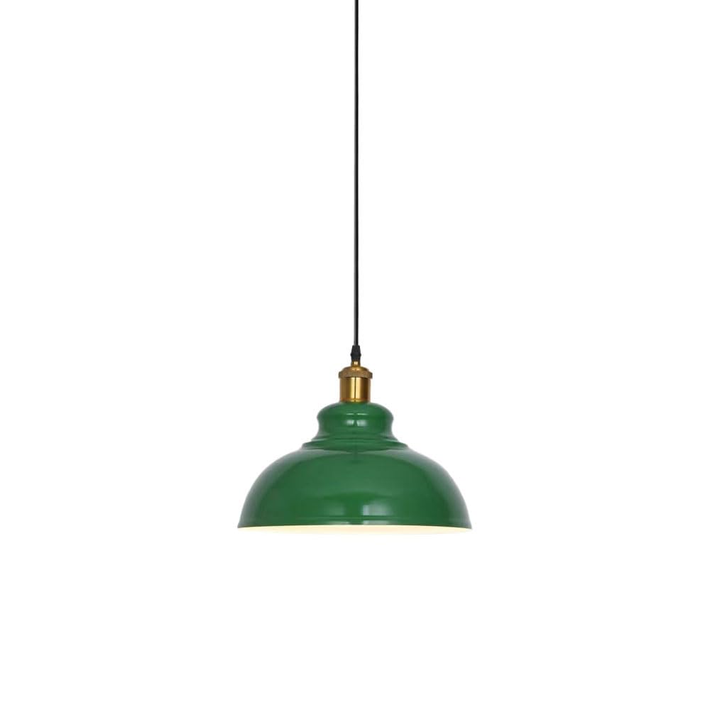 Suspension de plafond moderne verte rétro industrielle en fer pour chambre