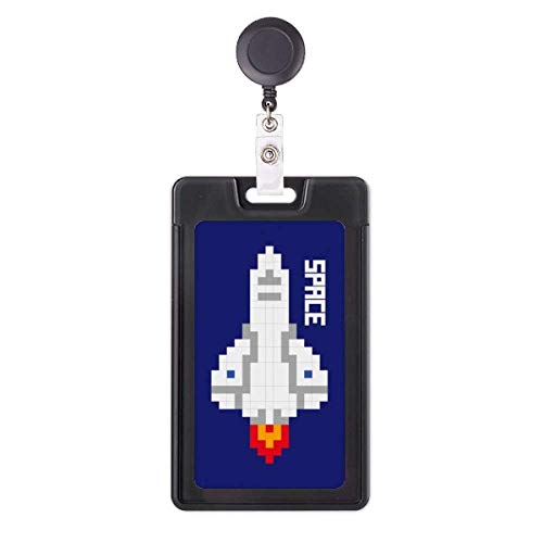 Étui rétractable pour badge Rocket Take Off avec enrouleur pixel pour bureau