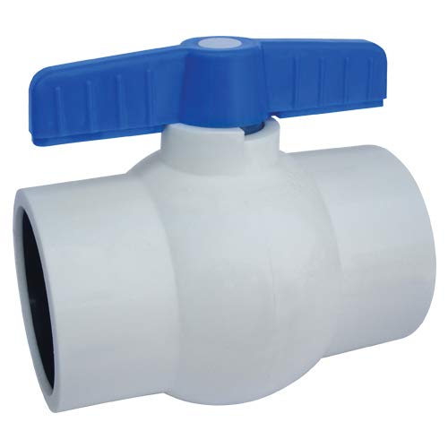 JK POLYMERS U.PVC Heavy Duty White Ball Valve Plain (32mm) Pack Of 2