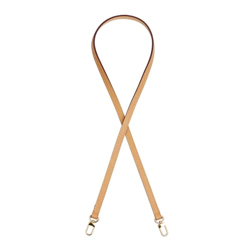 Image of Genuine Vachetta Leather Strap for Bag,Shoulder Purse Strap Replacement Fit for Felicie Pochette (Beeswax-Width:0.43in&Length:35.4in,Double Buckles)