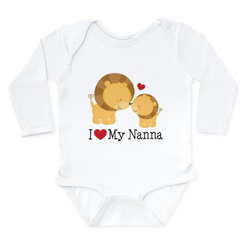 CafePress I Love Nanna Long Sleeve Infant Bodysuit Cute Long Sleeve Infant Baby Bodysuit Romper