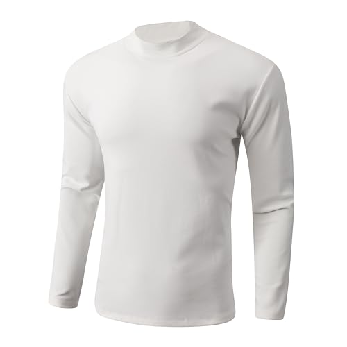 Men's Turtleneck Shirt – Slim Fit Long Sleeve Pullover Tee, Knit Mock Neck Basic Thermal Sweater Top3