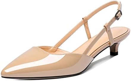 pointed toe slingback low heel