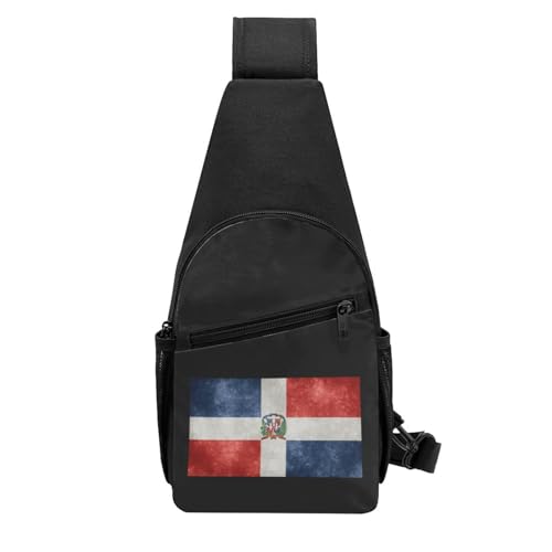 Flag of the Dominican Republic，Fashion One-Shoulder Bag，Anti-Theft Crossbody Shoulder Chest Bag3