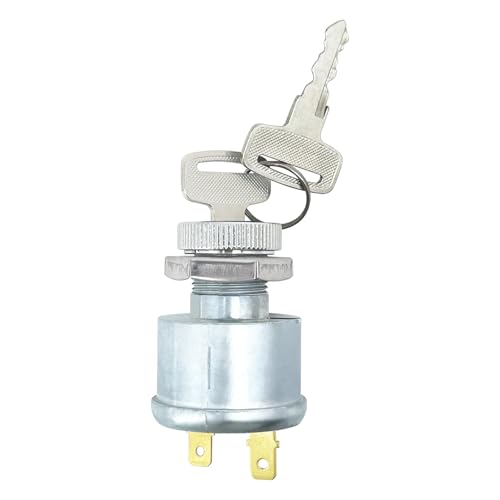 Ignition Switch And Key Replace 17421G1 17134G1 Fit For E-Z-Go Ezgo Golf Cart 2 Terminals Carabiner