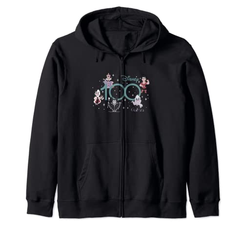 Sweat à capuche Disney 100 Villains D100 zippé pour éviter le froid