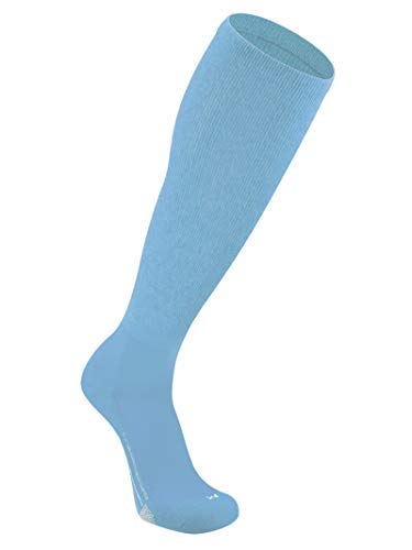 Youper Youth Baseball & Softball Socks Over The Calf Length (Columbia Blue - 1 Pair, Large)