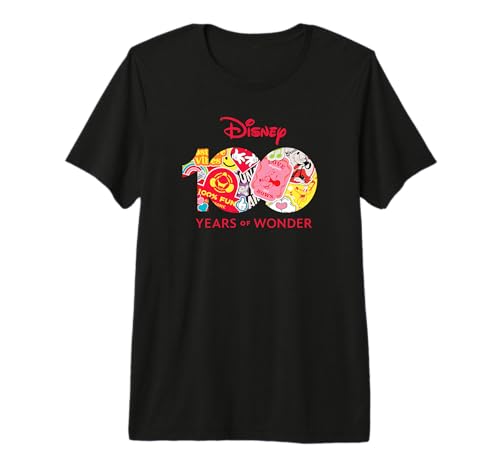 T-shirt Premium Disney 100 ans Wonder en Coton Doux Haut de Gamme