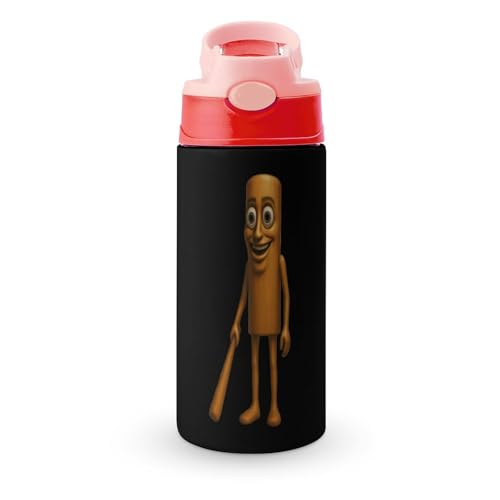 Tung Tung Tung Sahur イタリアンブレインロット 水筒 子供用 グッズ マグボトル 350ml 直飲み ストロー付き ワンタッチ 魔法瓶 男の子 女の子 ステンレス 保温保冷 おしゃれ アニメ 通園 通学 小学生 プレゼント