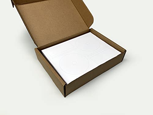Image of CD /DVD Label Full Face | Qty 50 Disc | 25 Sheets Total | Photo Gloss Finish | Memorex Small Center & Spine Compatible | Easy Peel | Inkjet Printer Guaranteed | Blank Labels