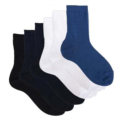 Ciocca - 6 Pares Calcetines Cortos Deportivos Niño/a en Algodón Transpirable Made in Italy - Color Liso con Banda Elástica [2/722_028_I_6]