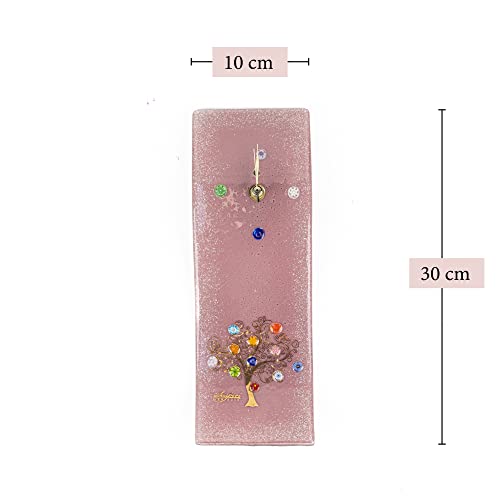 Sospiri Venezia Wall Clock Murano Glass Silent Mechanism Decorated with Murrines and Gold Leaf Gift Handmade Made in Italy (10x30) - Image 3
