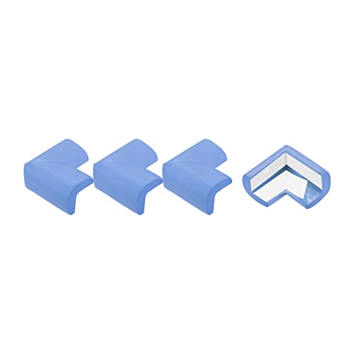 Image of uxcell Corner Guards Edge Protectors, 4Pack Foam Safety Bumper L Shape, 55mm /2.16 inch(L) for Furniture Corner Table Edge Guard, Blue