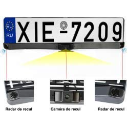 Support plaque avec caméra et radar de recul pour réussir vos créneaux