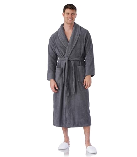 Plush Necessities 100% GOTS Certified Organic Cotton Terry Bathrobe (Medium,
