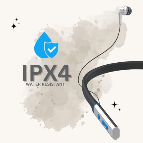 Image of Play Switch Pro Sportz Neckband with Mic, Rich Music Experience, 62H Play, 365H Standby, Dual Equalizer Boost Sound, BTv5.2, IPX3 Compatible with Android & iOS SD Card Slot Availabl(Silver)
